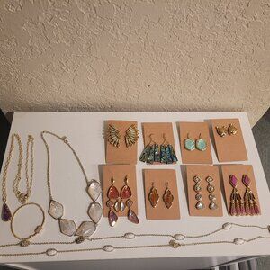Kendra Scott Jewelry Bundle - Earrings, Necklaces and Bracelet, Statement